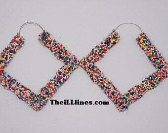 Custom Candy Sprinkle Bamboo Earrings