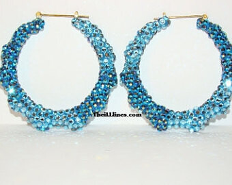 Custom Crystal Bamboo Earrings