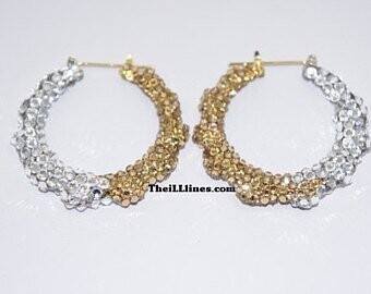 Custom Crystal Bamboo Earrings