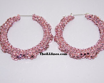 Custom Crystal Bamboo Earrings