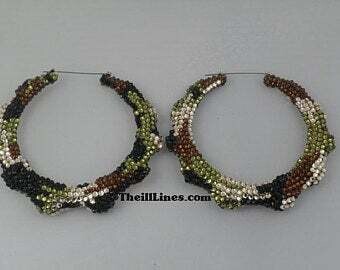 Custom Crystal Bamboo Earrings