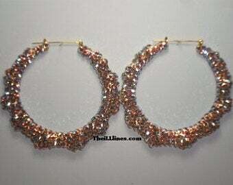 Custom Crystal Bamboo Earrings