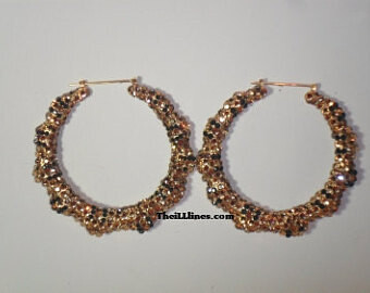 Custom Crystal Bamboo Earrings