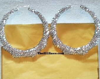Custom Crystal Bamboo Earrings