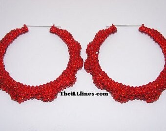 Custom Crystal Bamboo Earrings