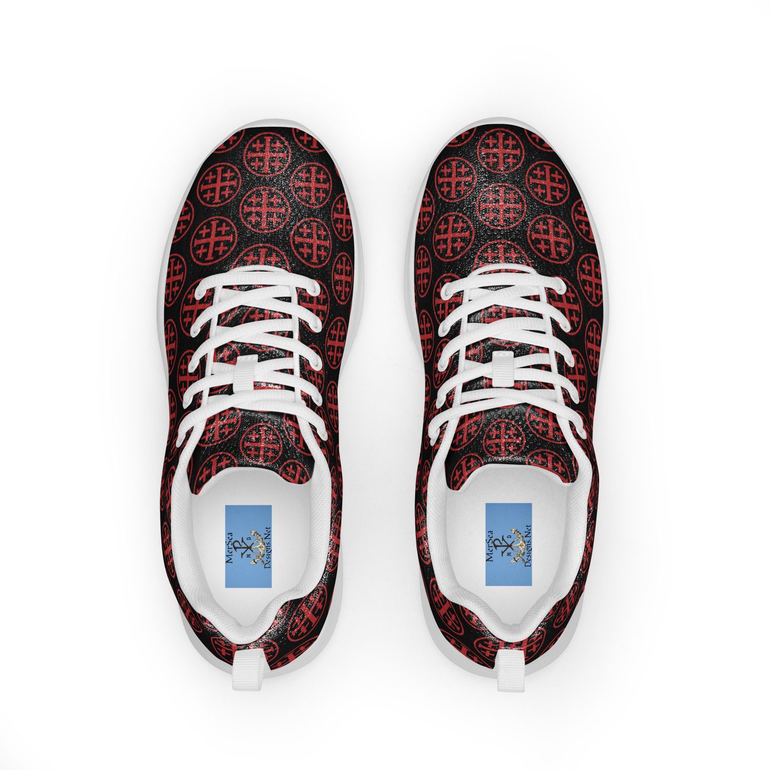 Shoes - Athletic - All Over Jerusalem Cross - Black