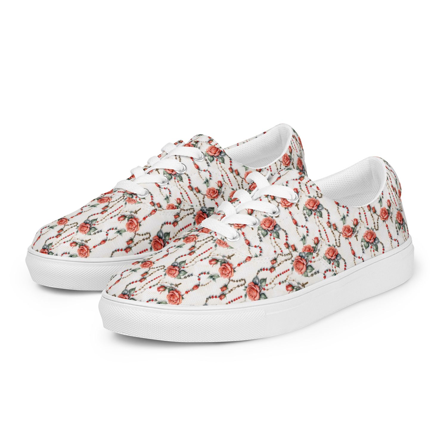 Shoes - Canvas - All Over Rosary - Light Print