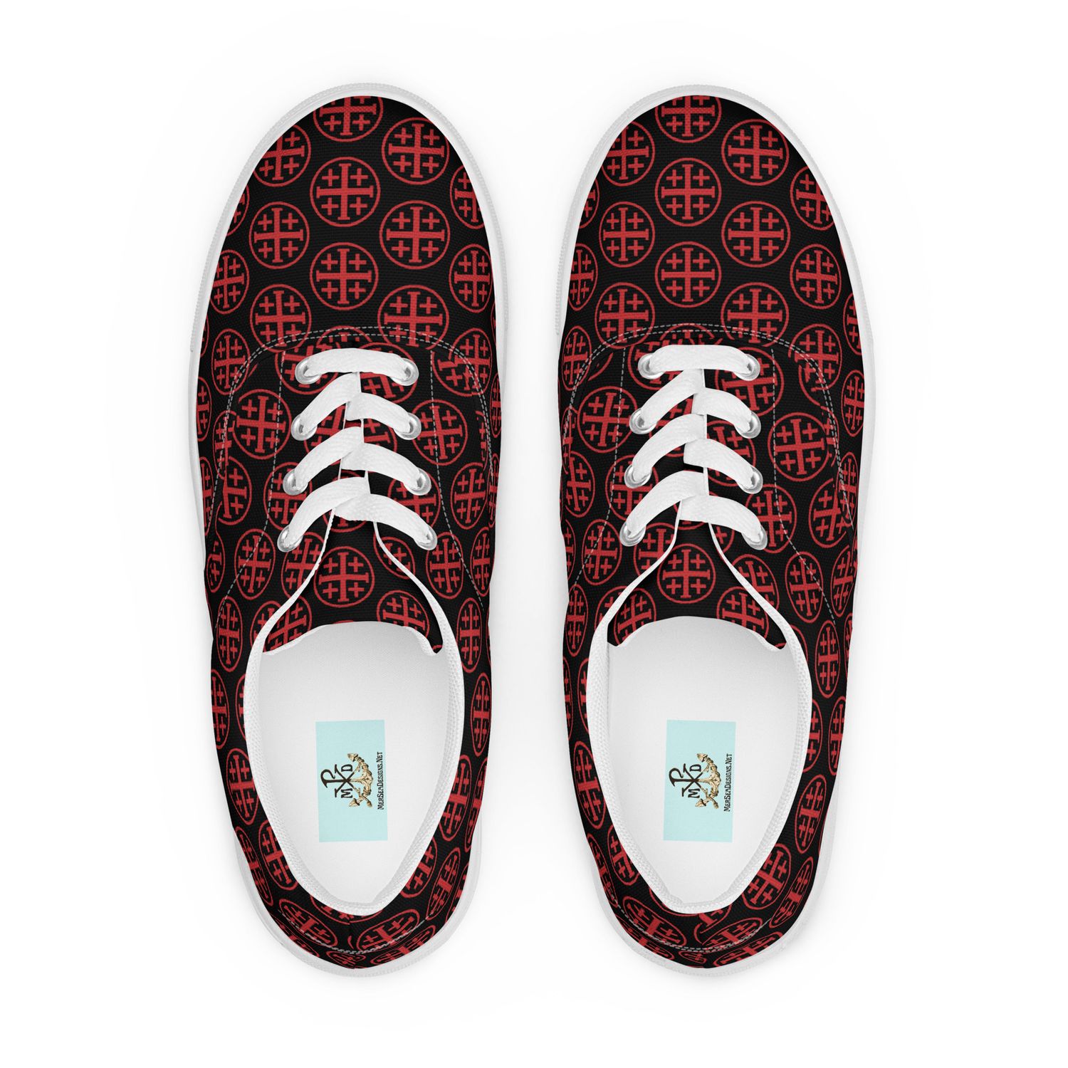Shoes - Canvas - All Over Jerusalem Cross - Black