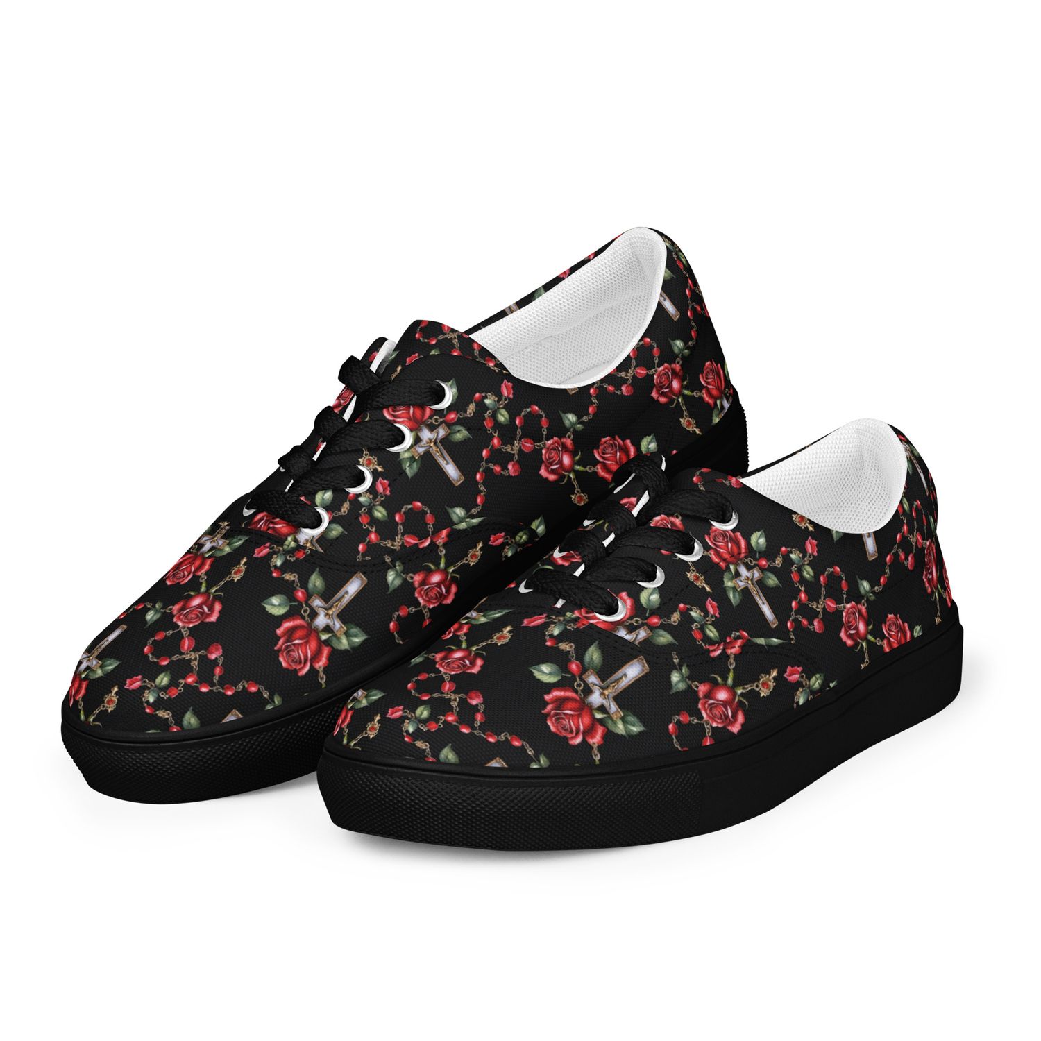 Shoes - Canvas - All Over Rosary - Dark