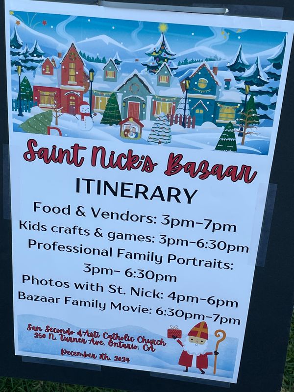 Pop Up Events Schedule