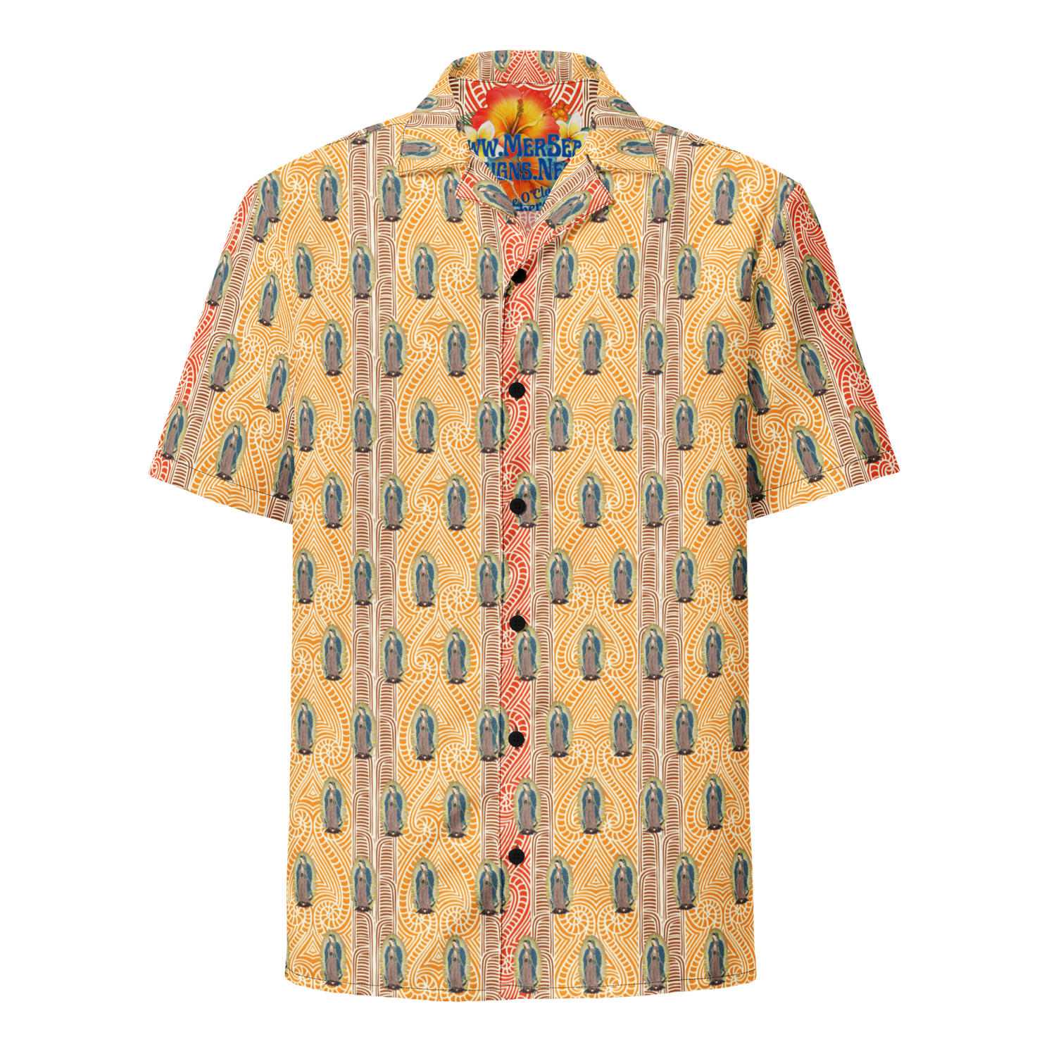 Button Up Shirt - O.L. Guadalupe - Autumn Tribal