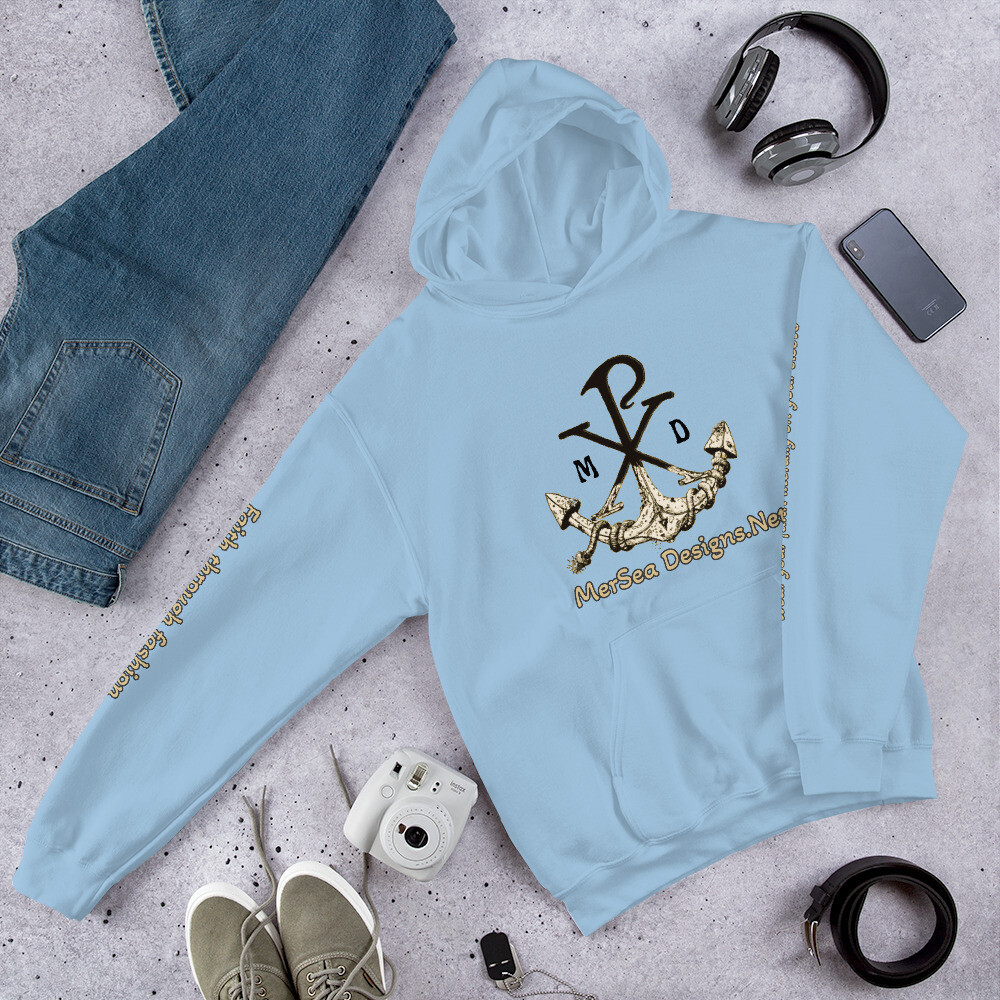 Hoodie - MerSea Designs - Chi Rho/Anchor