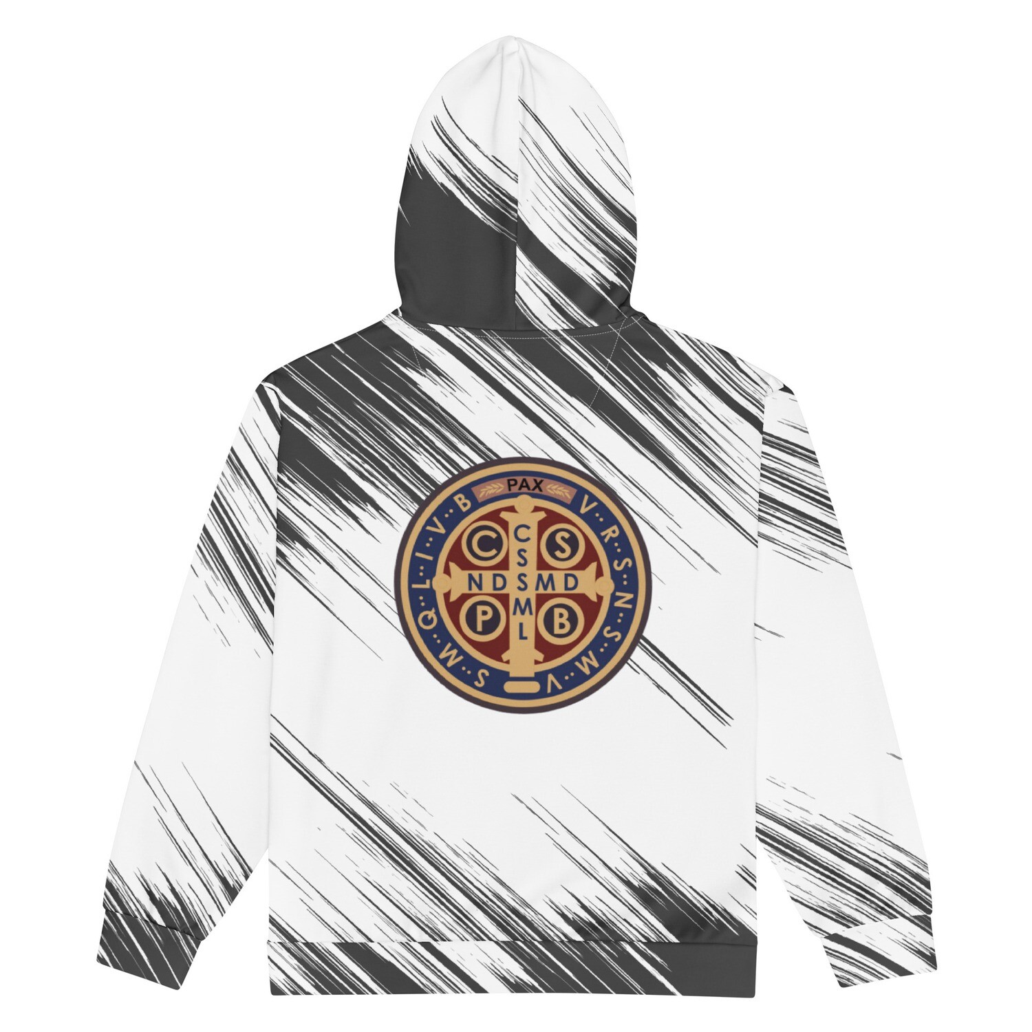 Hoodie - Zip Up - St. Benedict Medal - Large Image