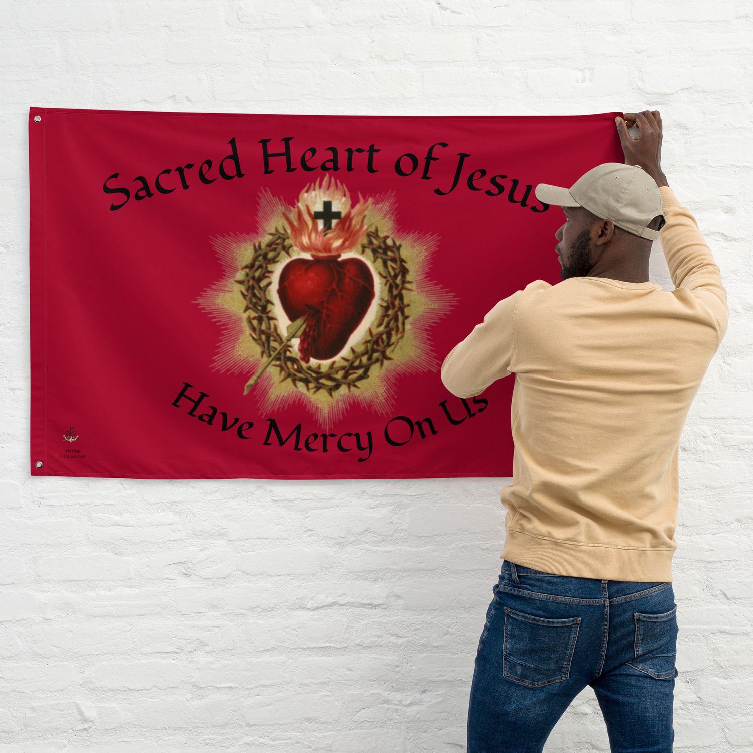 Flag - Sacred Heart - Red
