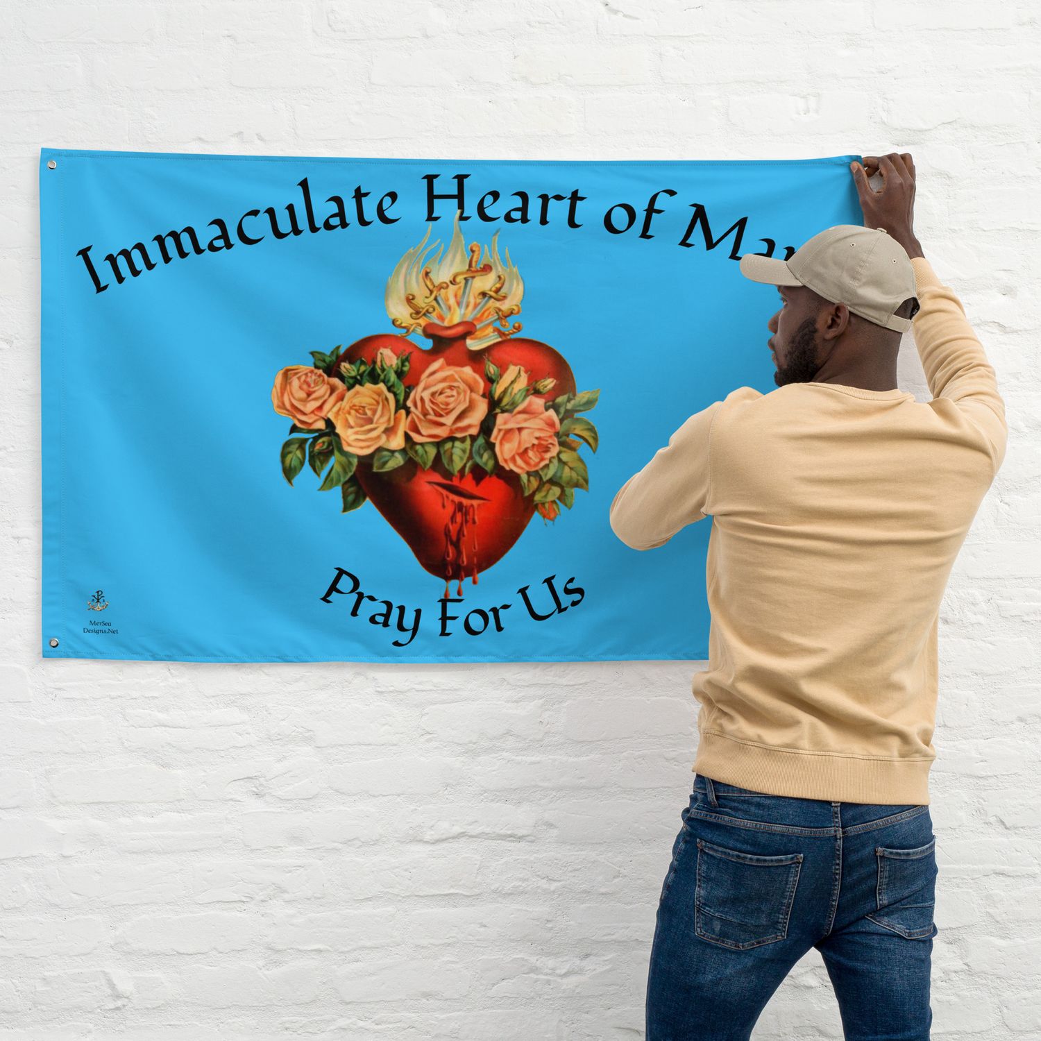 Flag - Immac Heart of Mary - Blue