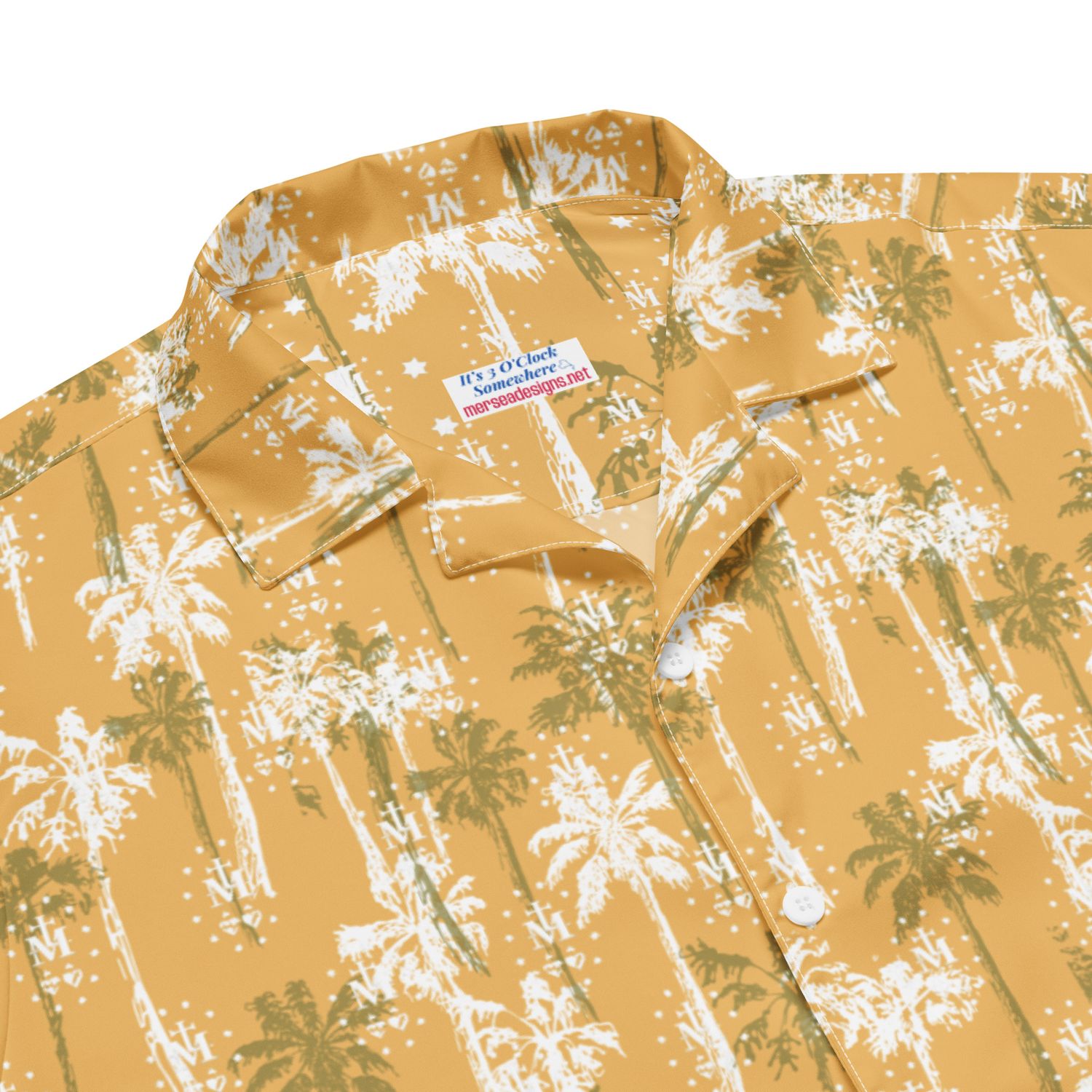 Button Up Shirt - Miraculous Medal &amp; Palms