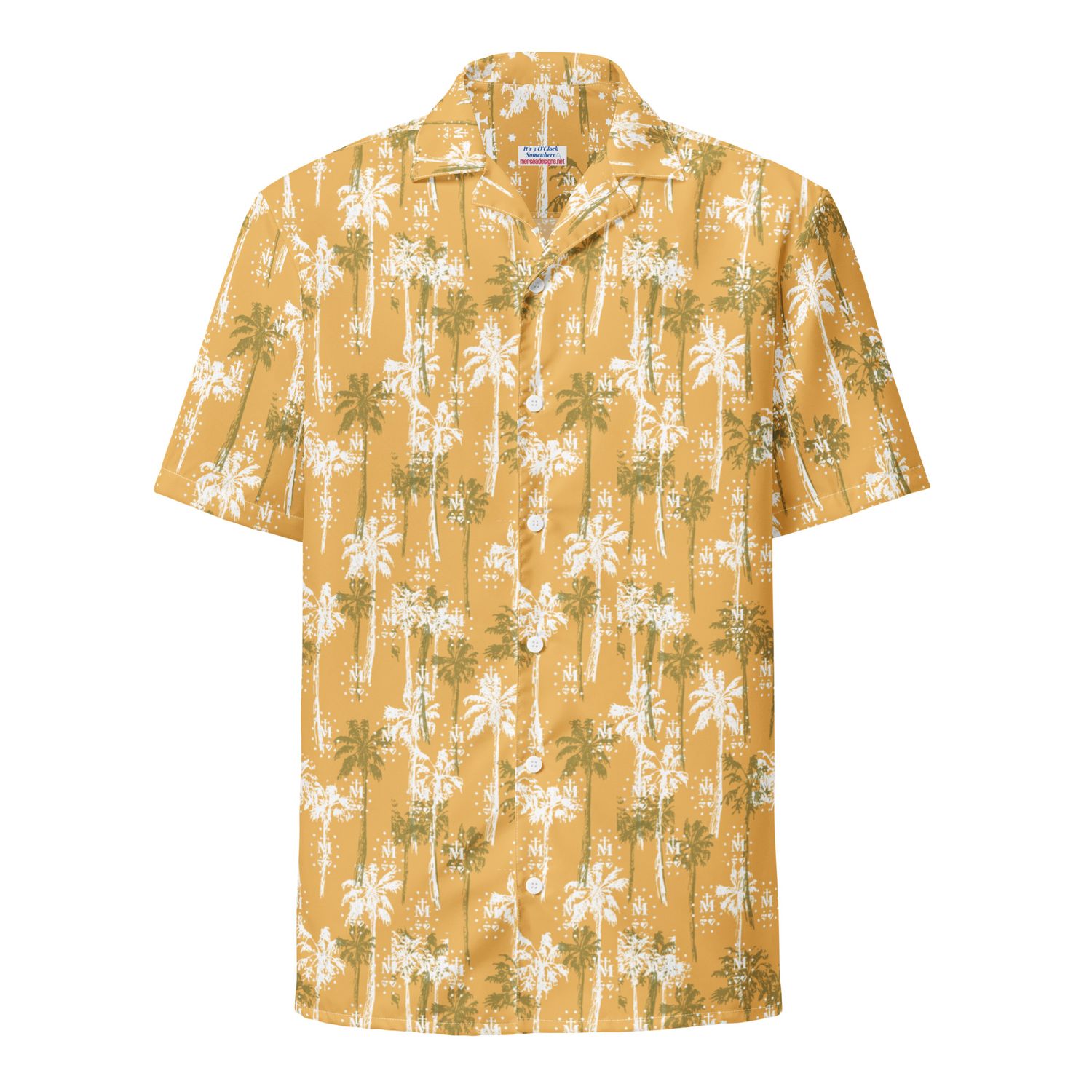 Button Up Shirt - Miraculous Medal &amp; Palms