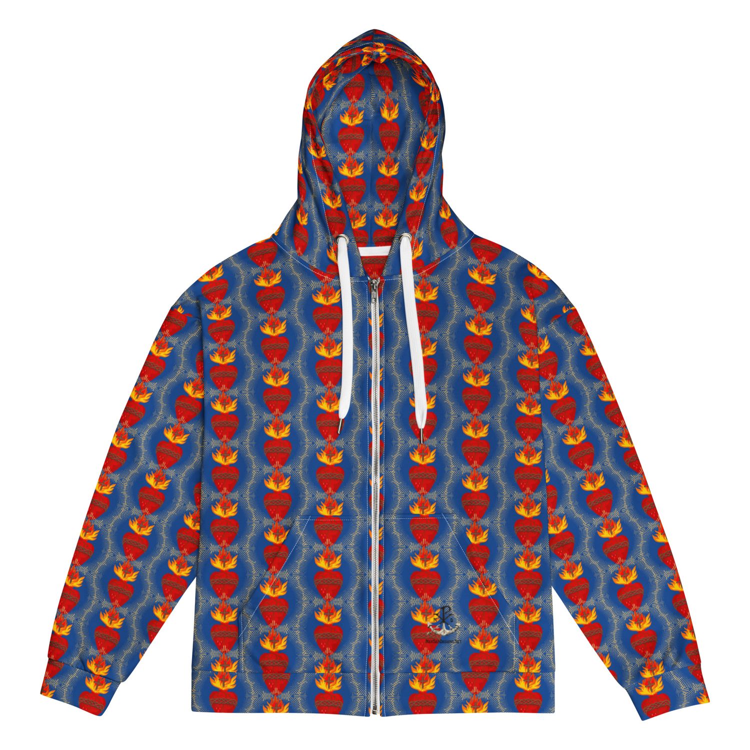 Hoodie - Zip Up - Sacred Heart All Over Print