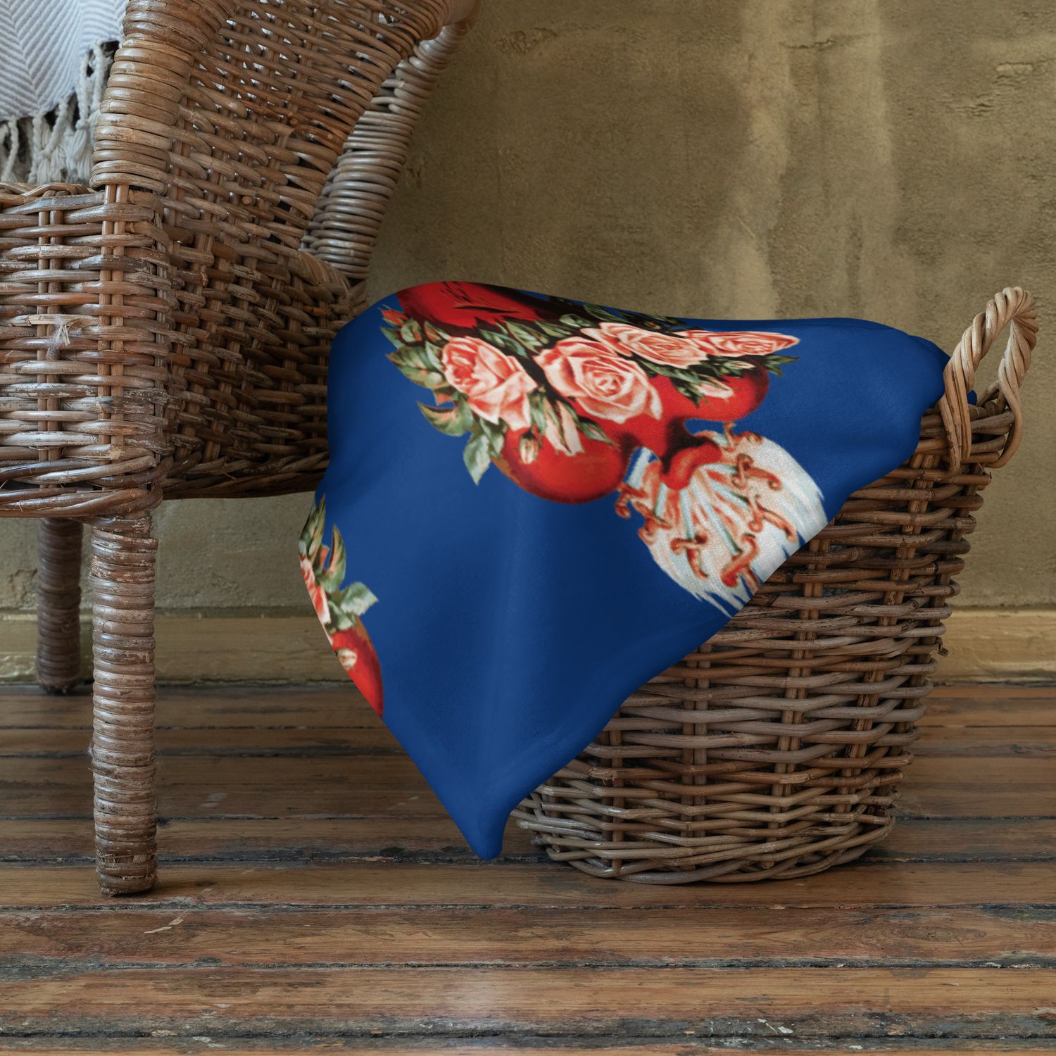 Throw Blanket - Immaculate Heart - Blue