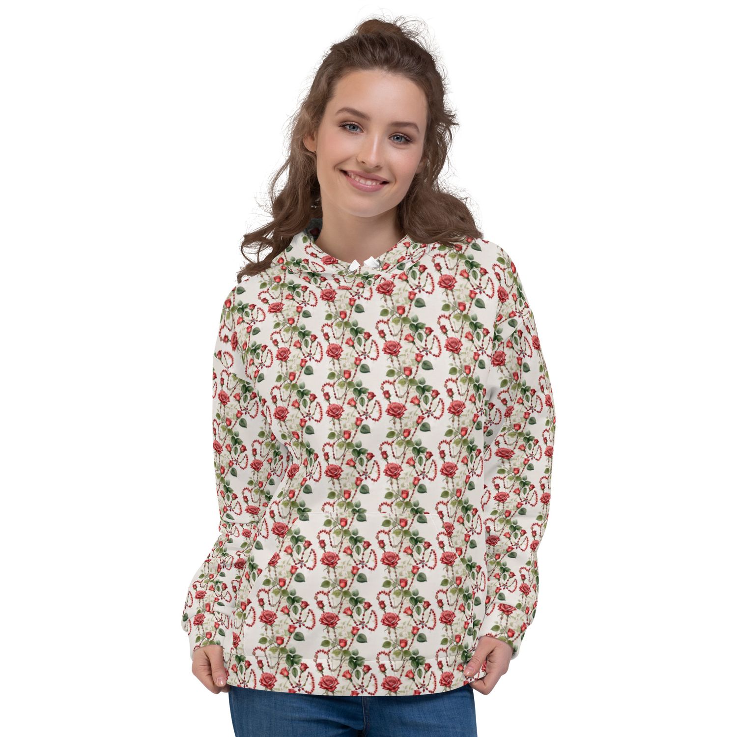 Hoodie - All Over Rosary - Light Print