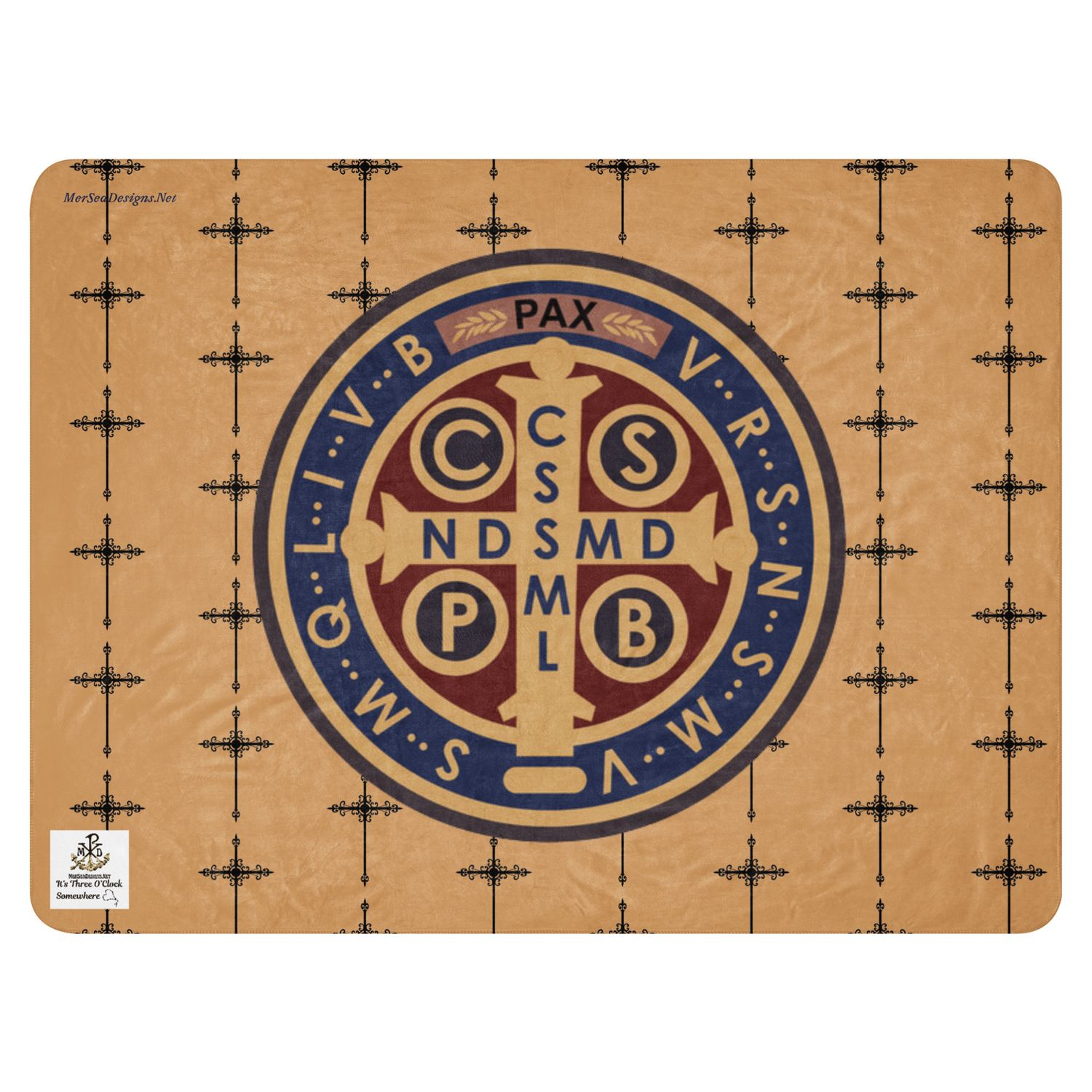 Sherpa blanket - St Benedict Medal