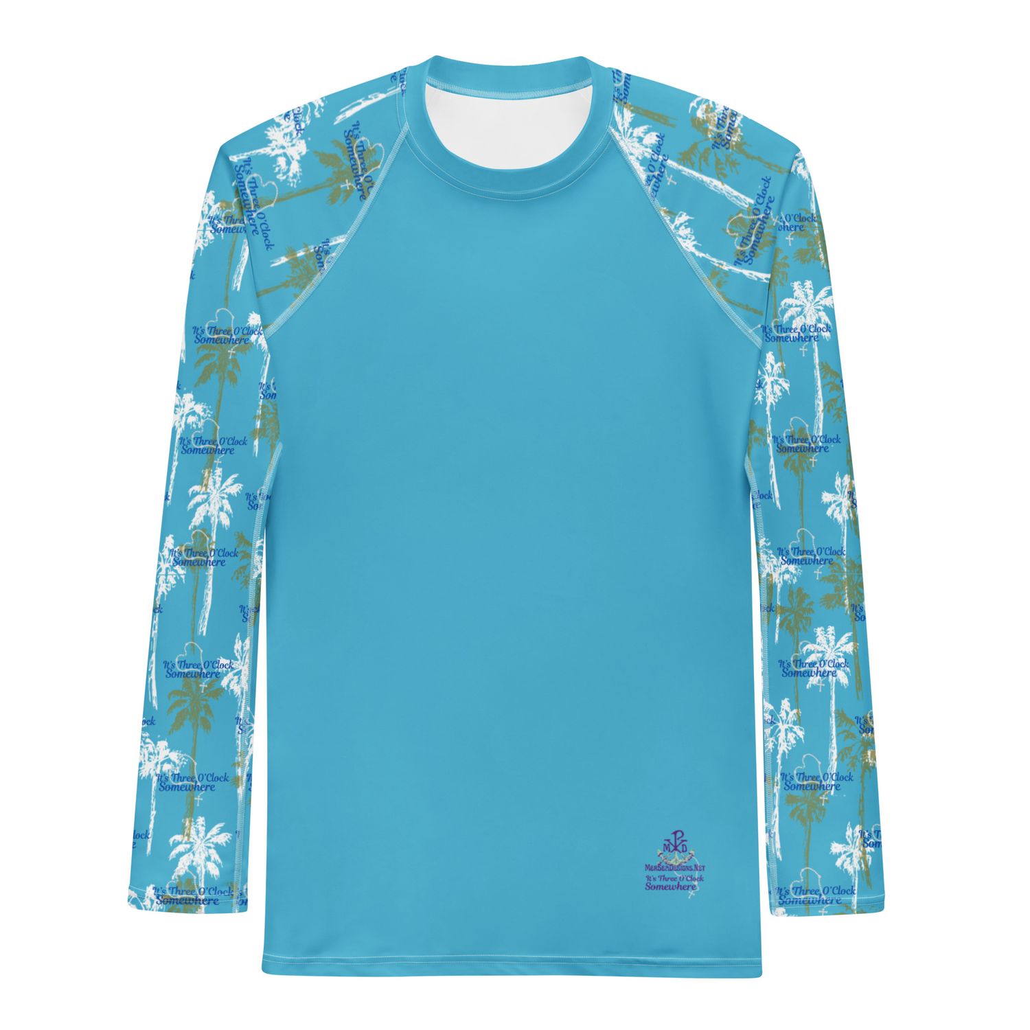 Swim Shirt / Rash Guard - Long Sleeve - 3 O'Clock Somewhere