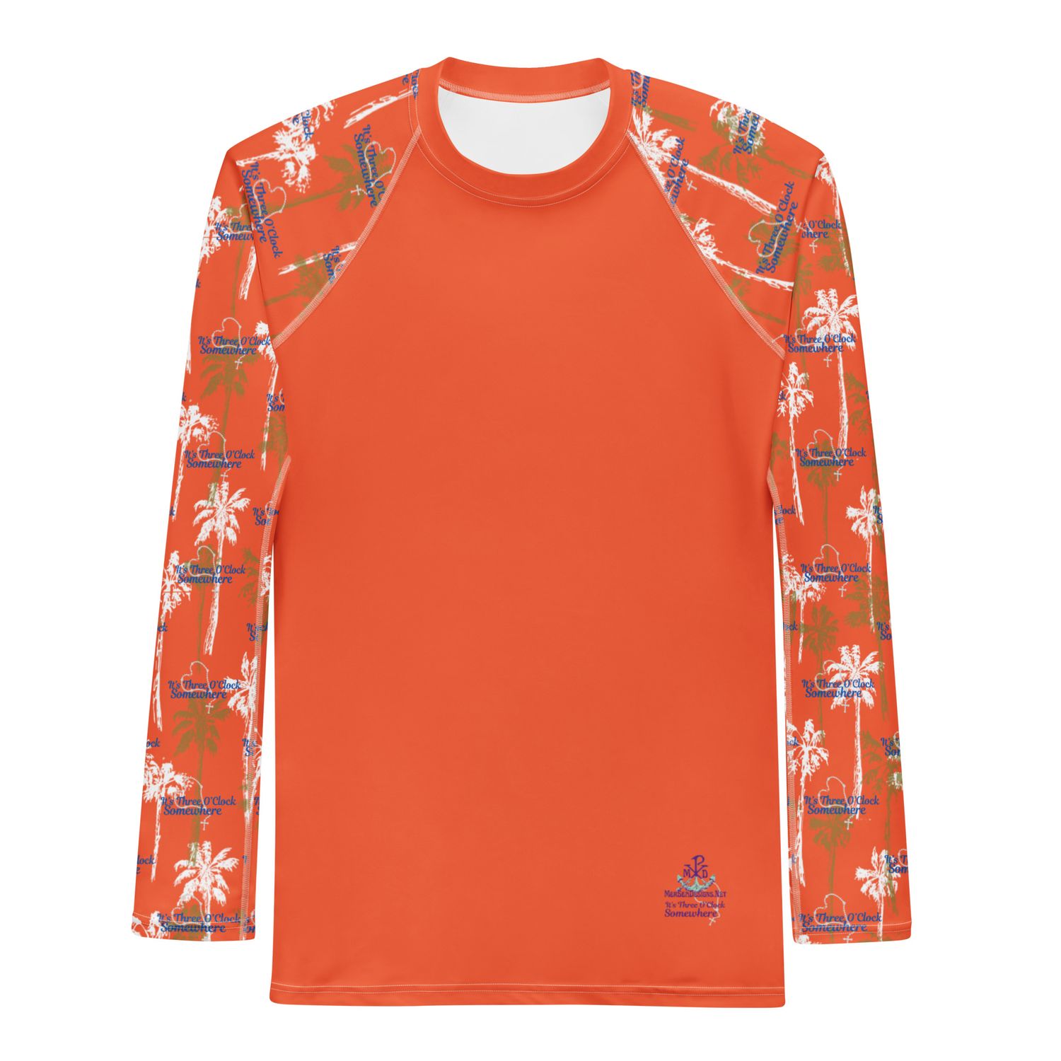 Swim Shirt - Rash Guard - Orange - 3 O'Clock Somewhere