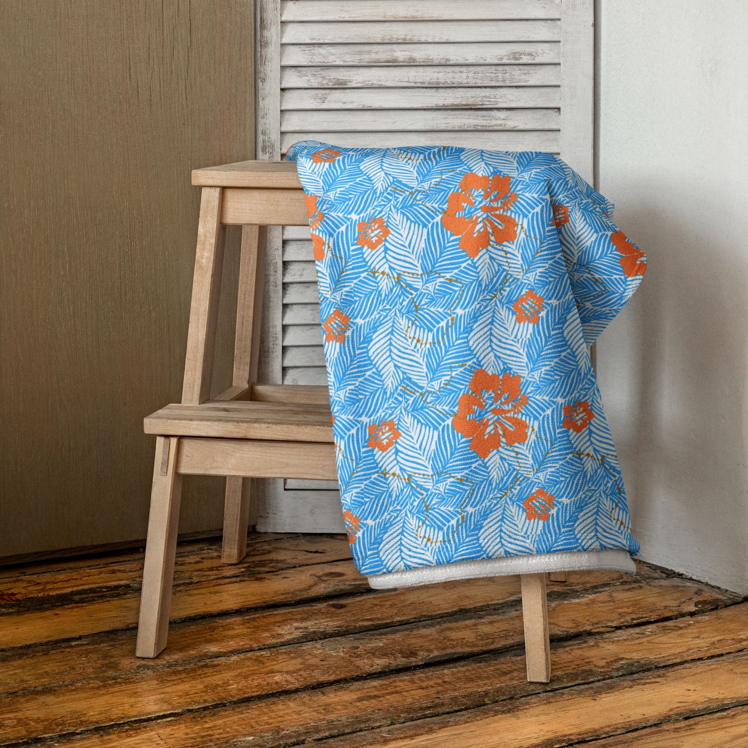 Beach/Pool Towel - Rosary &amp; Hibiscus