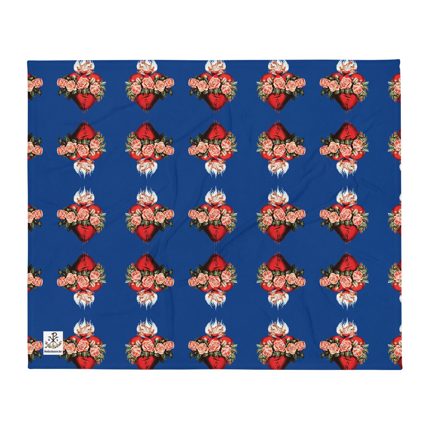 Throw Blanket - Immaculate Heart - Blue
