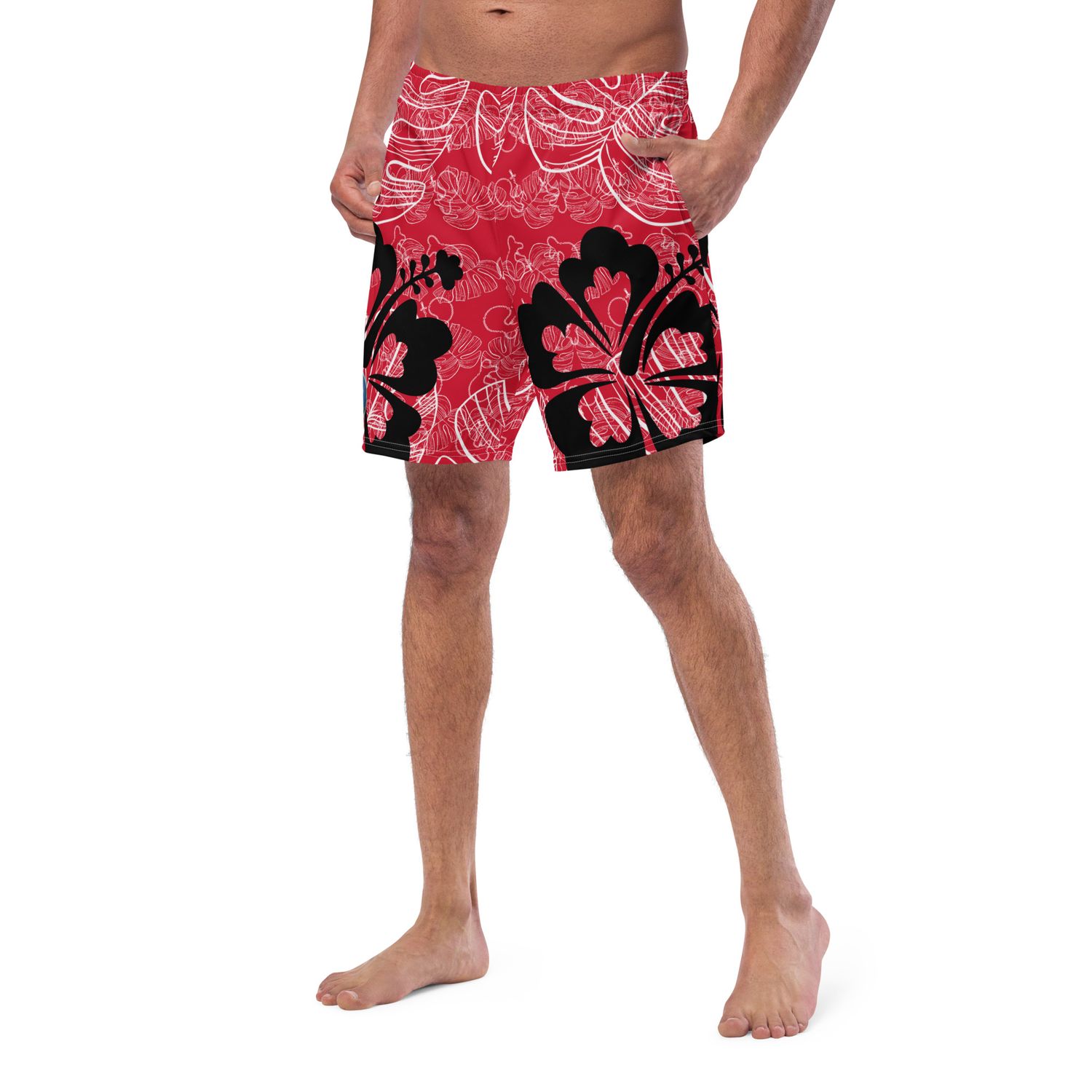Swim Trunks - Monstera, Hibiscus, Rosary
