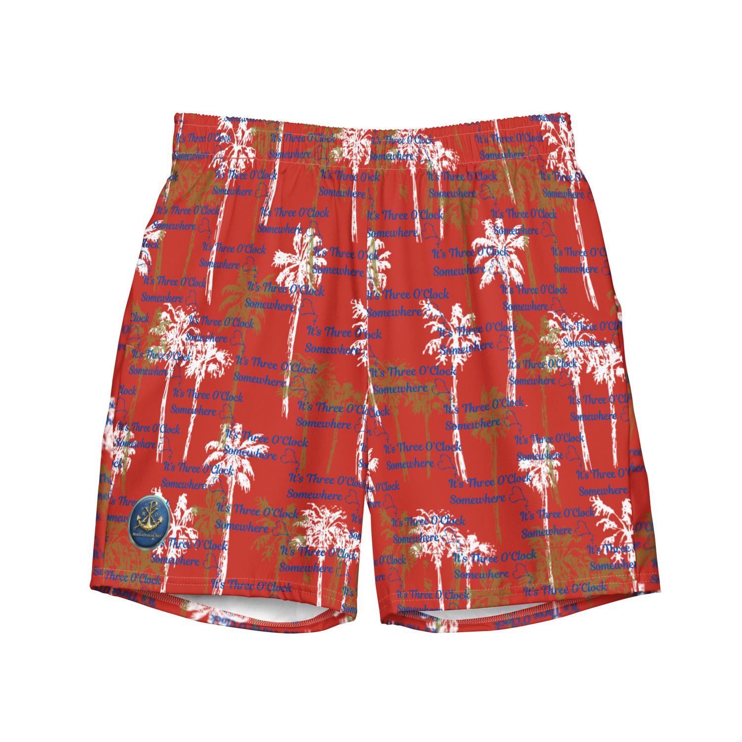 Swim Trunks - Three O'Clock Somewhere - Red