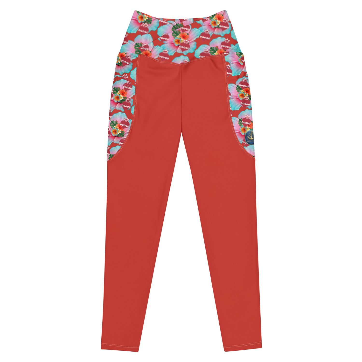 Swim - Womens - Crossover Waistband Leggings with pockets