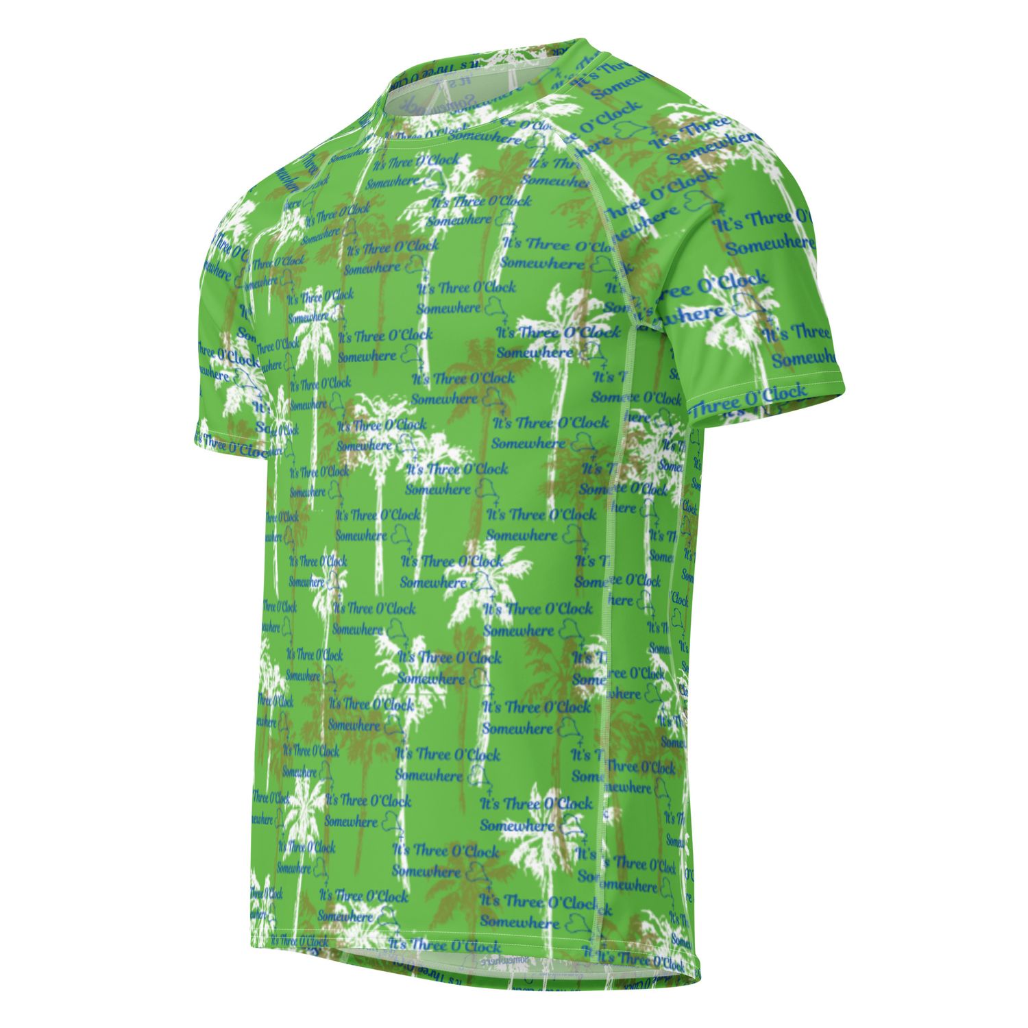 Swim Shirt - Rash Guard - 3 O'Clock Somewhere - Green