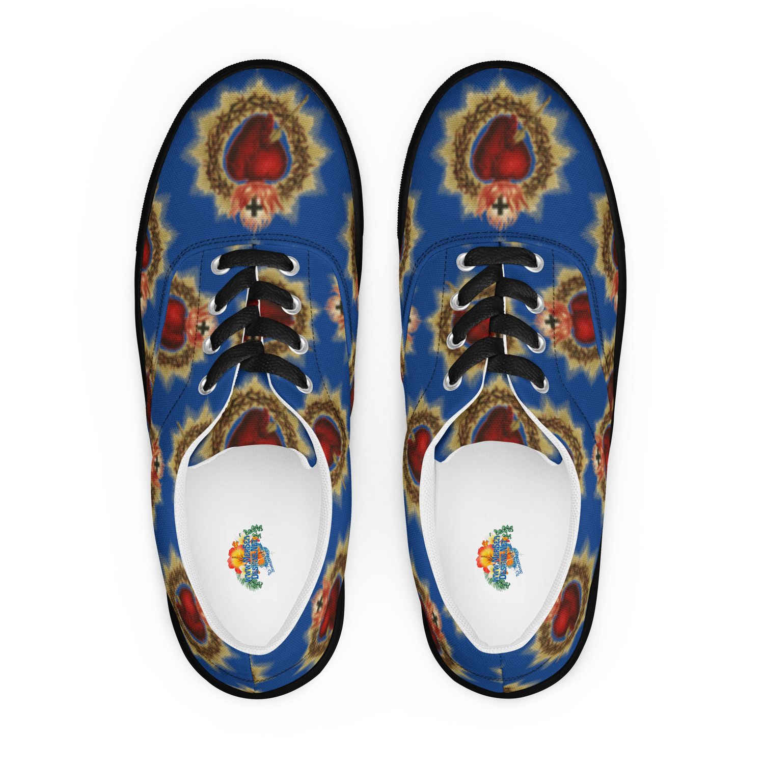 Shoes - Canvas - Sacred Heart - Blue