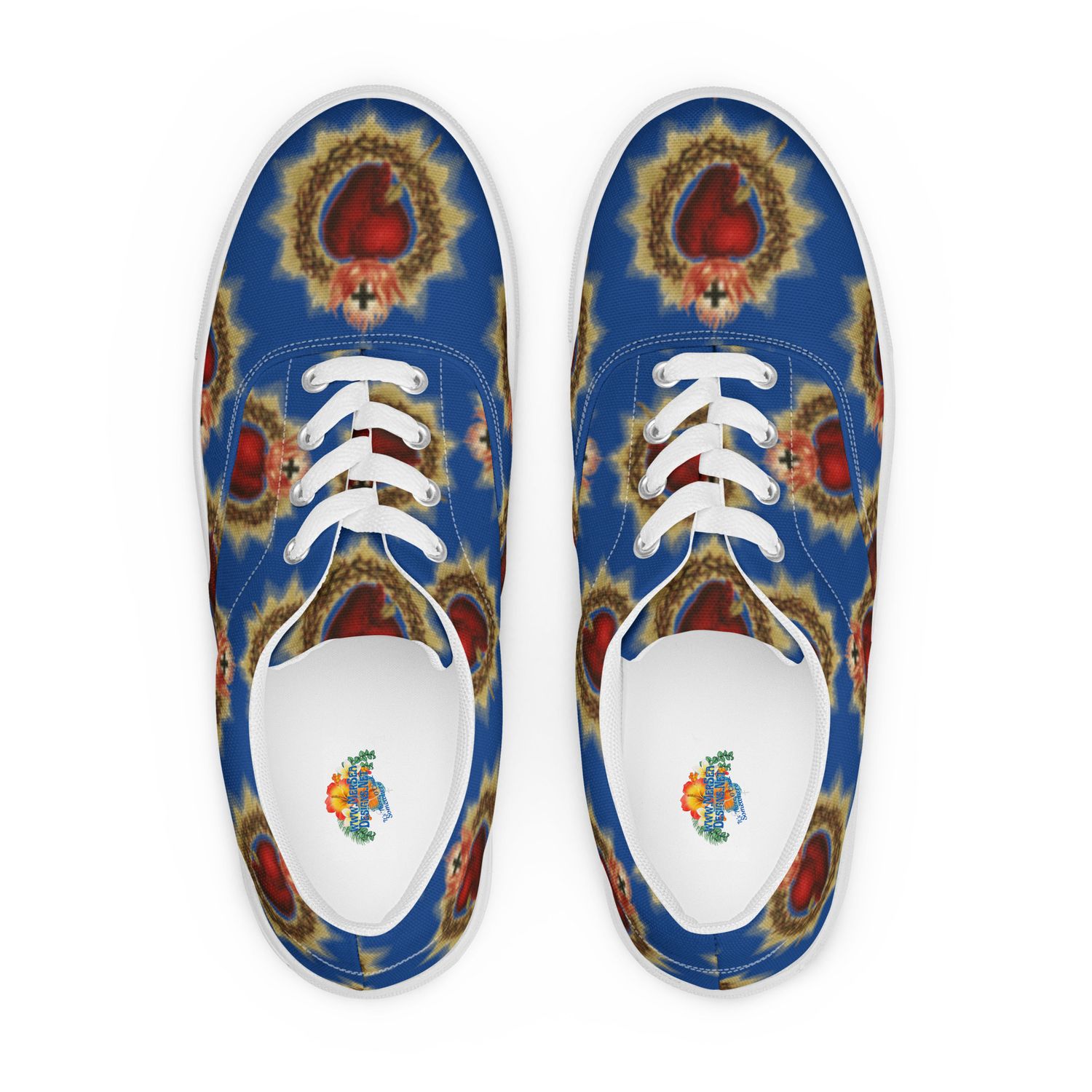 Shoes - Canvas - Sacred Heart - Blue