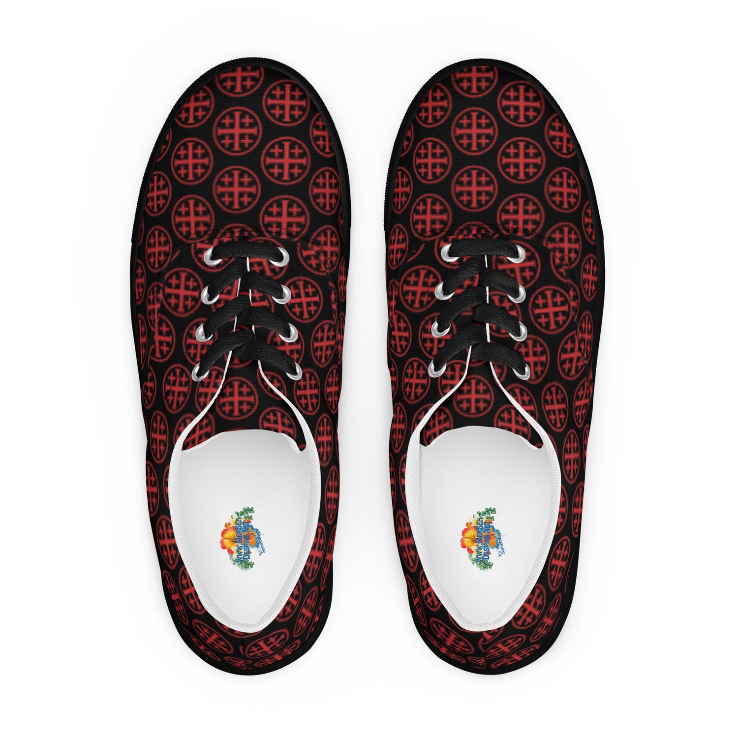 Shoes - Canvas - Jerusalem Cross - Black