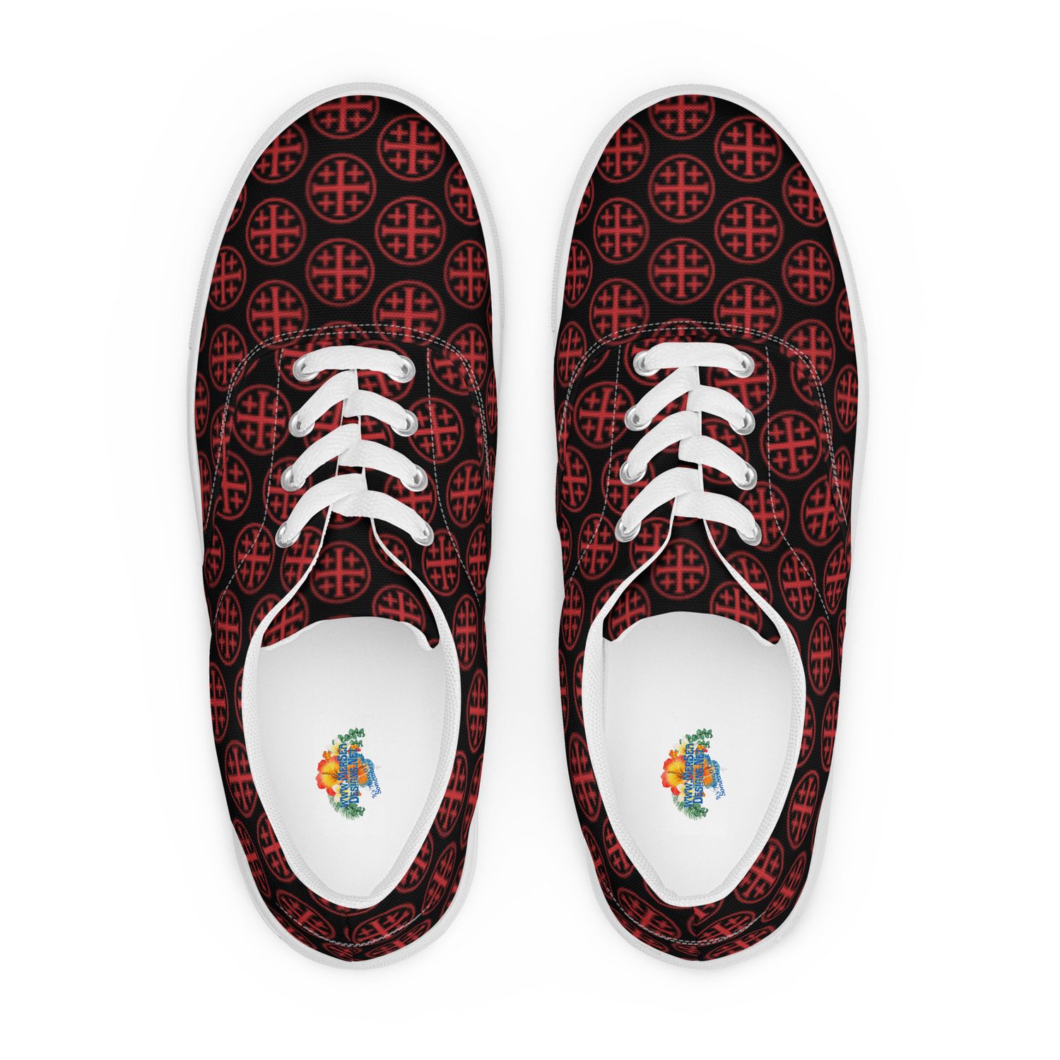 Shoes - Canvas - Jerusalem Cross - Black