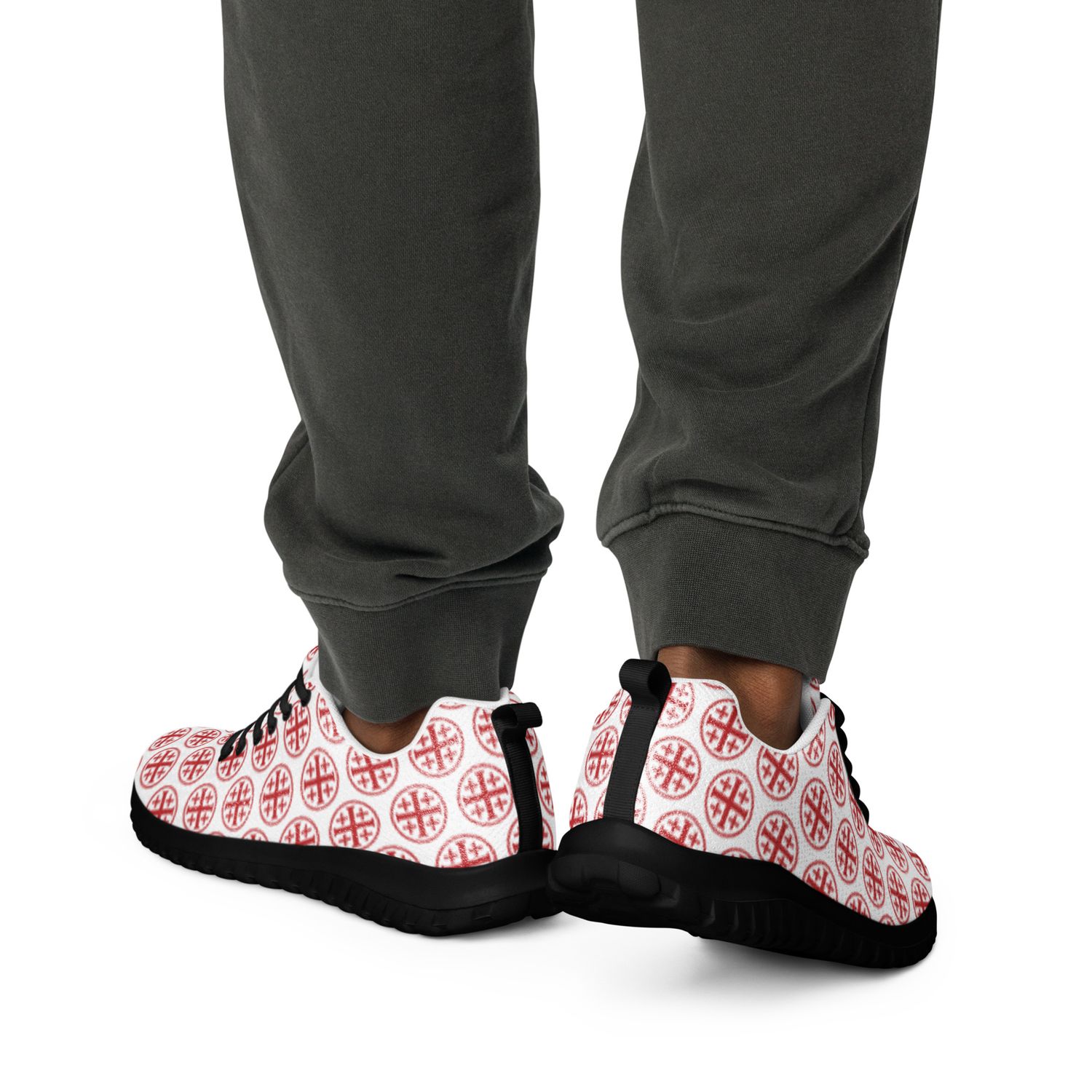 Shoes - Athletic - Jerusalem Cross - White Background