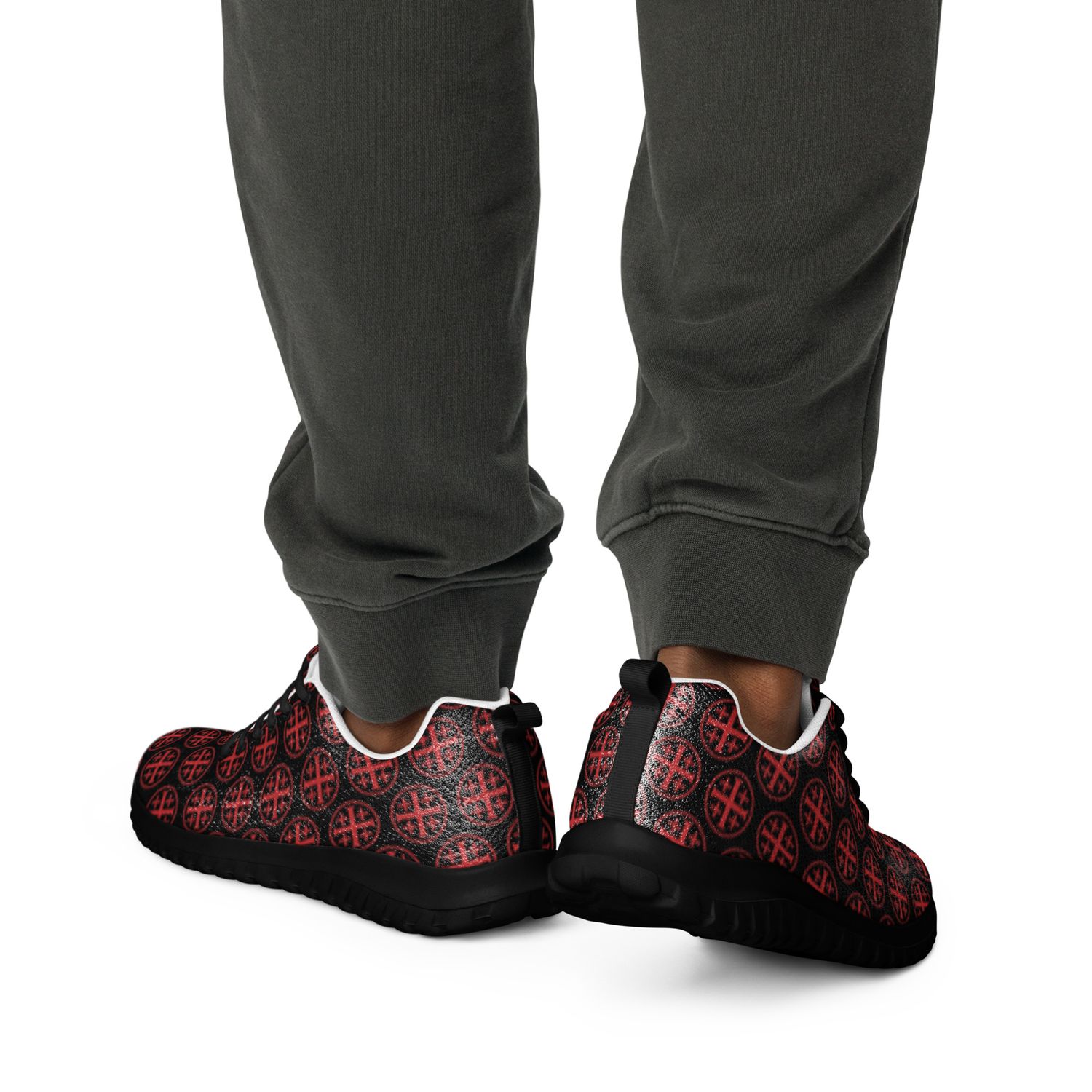 Shoes - Athletic - Jerusalem Cross - Black Background