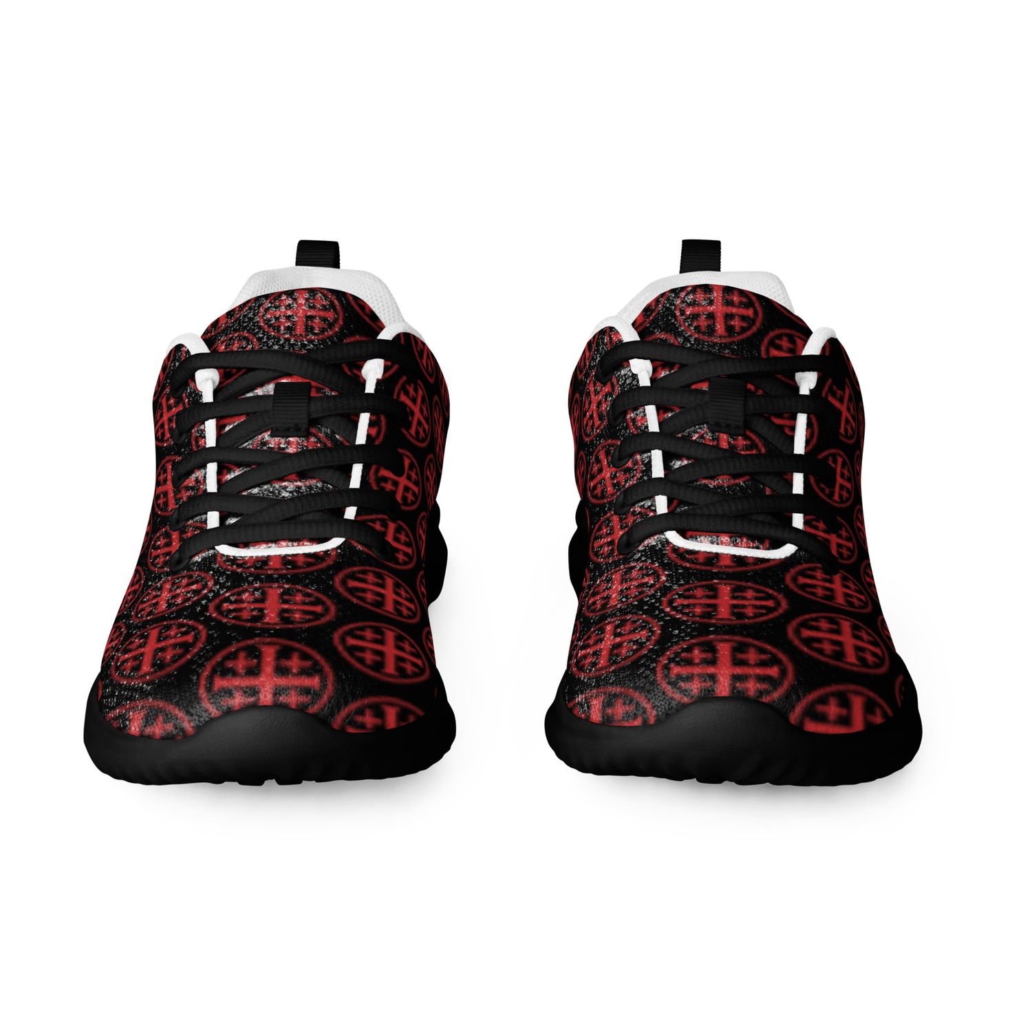 Shoes - Athletic - Jerusalem Cross - Black Background