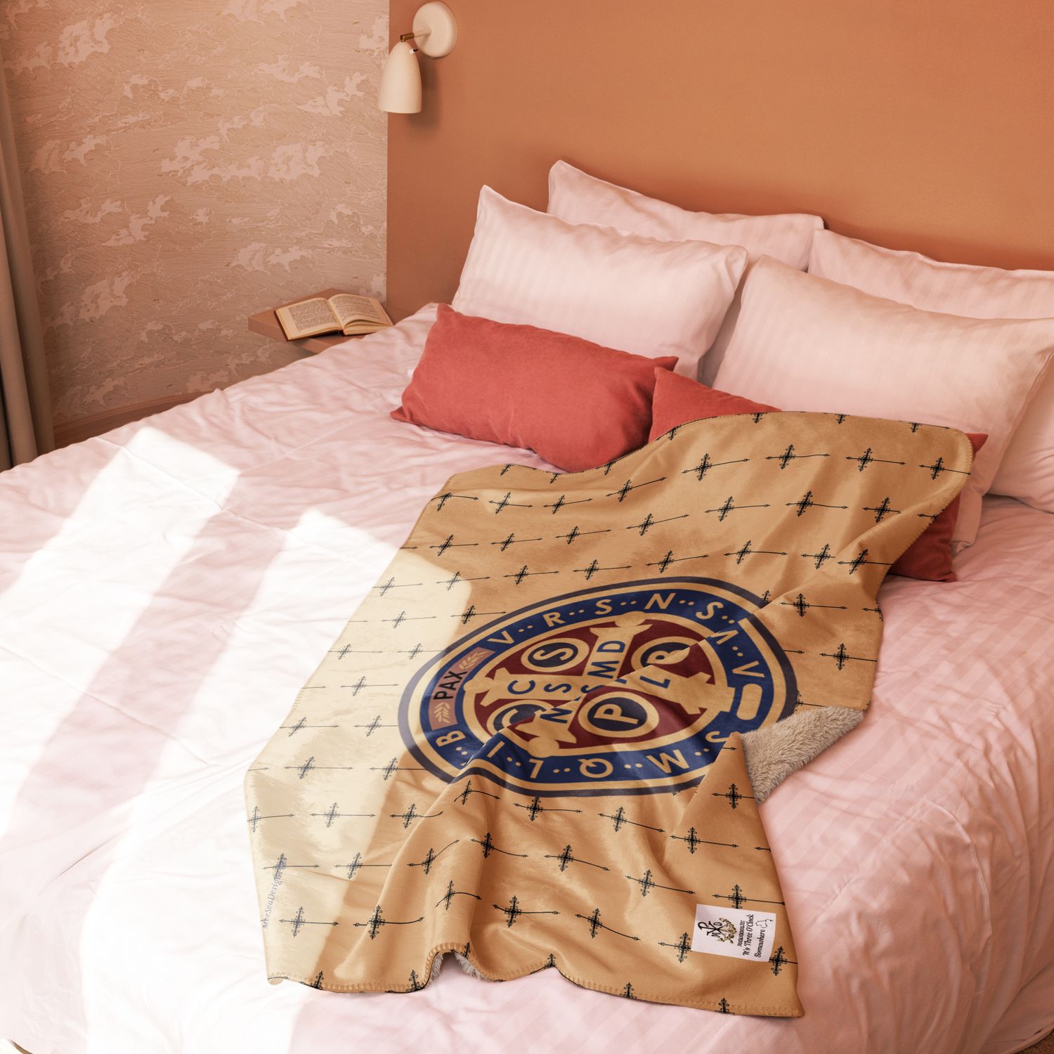 Sherpa blanket - St Benedict Medal