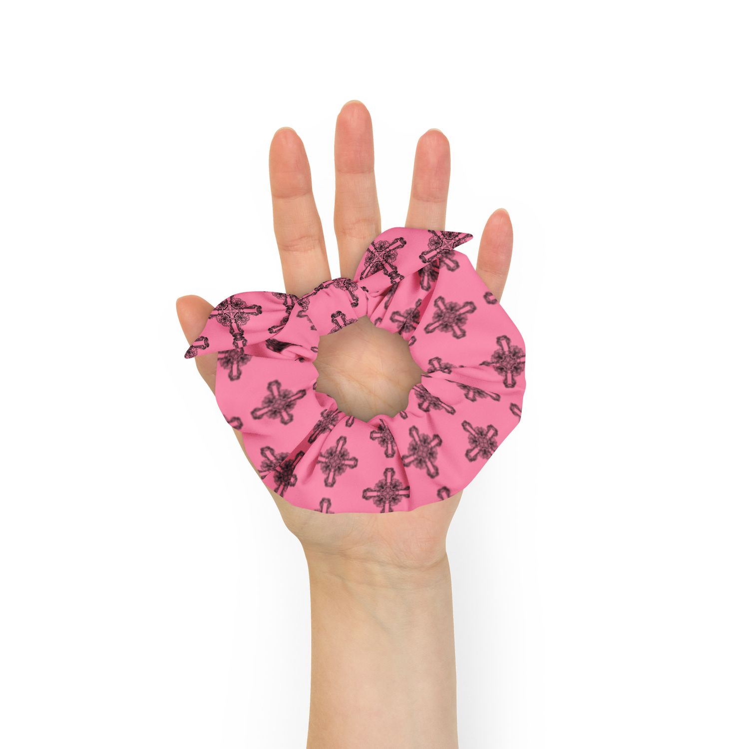 Recycled Scrunchie - Ornate Cross