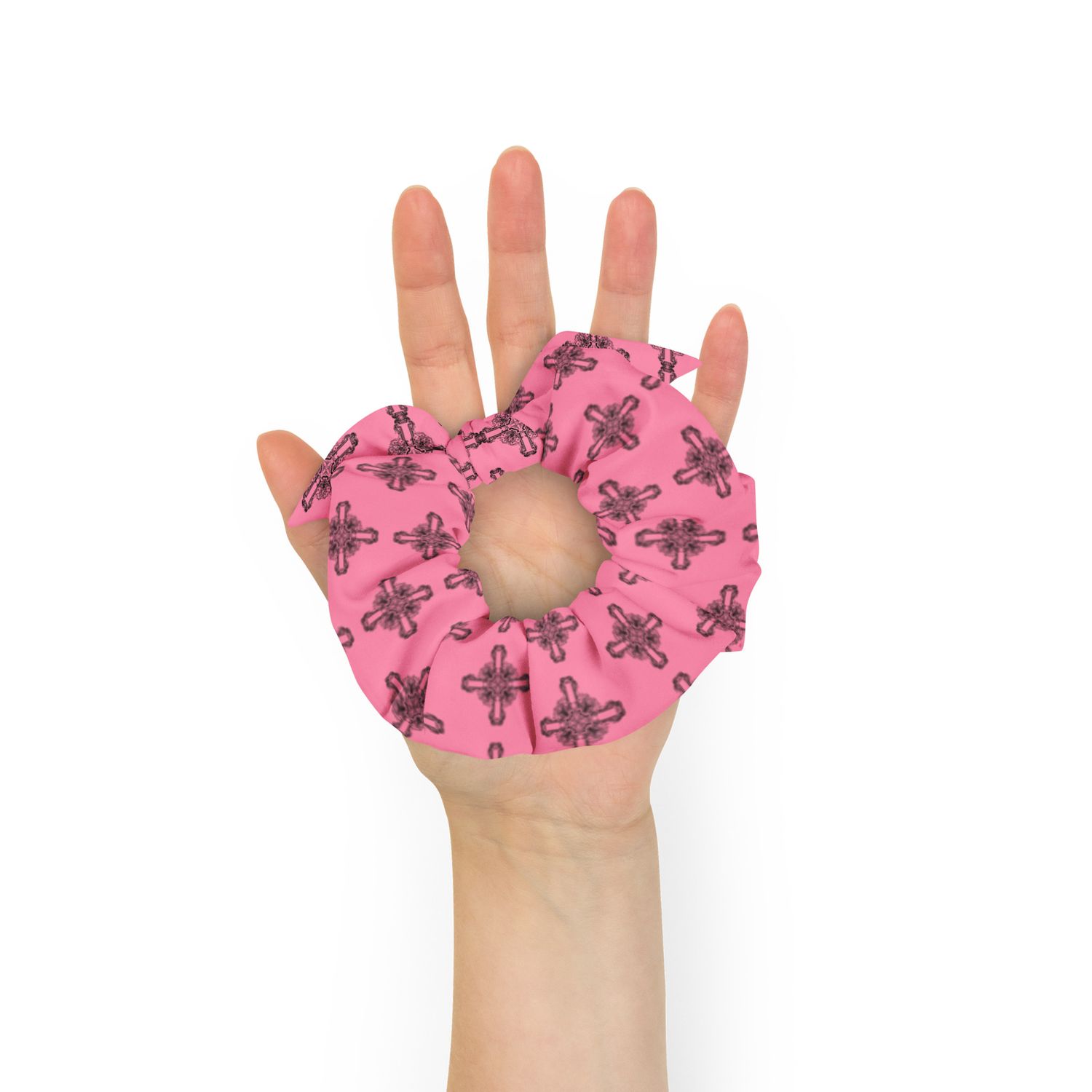 Recycled Scrunchie - Ornate Cross