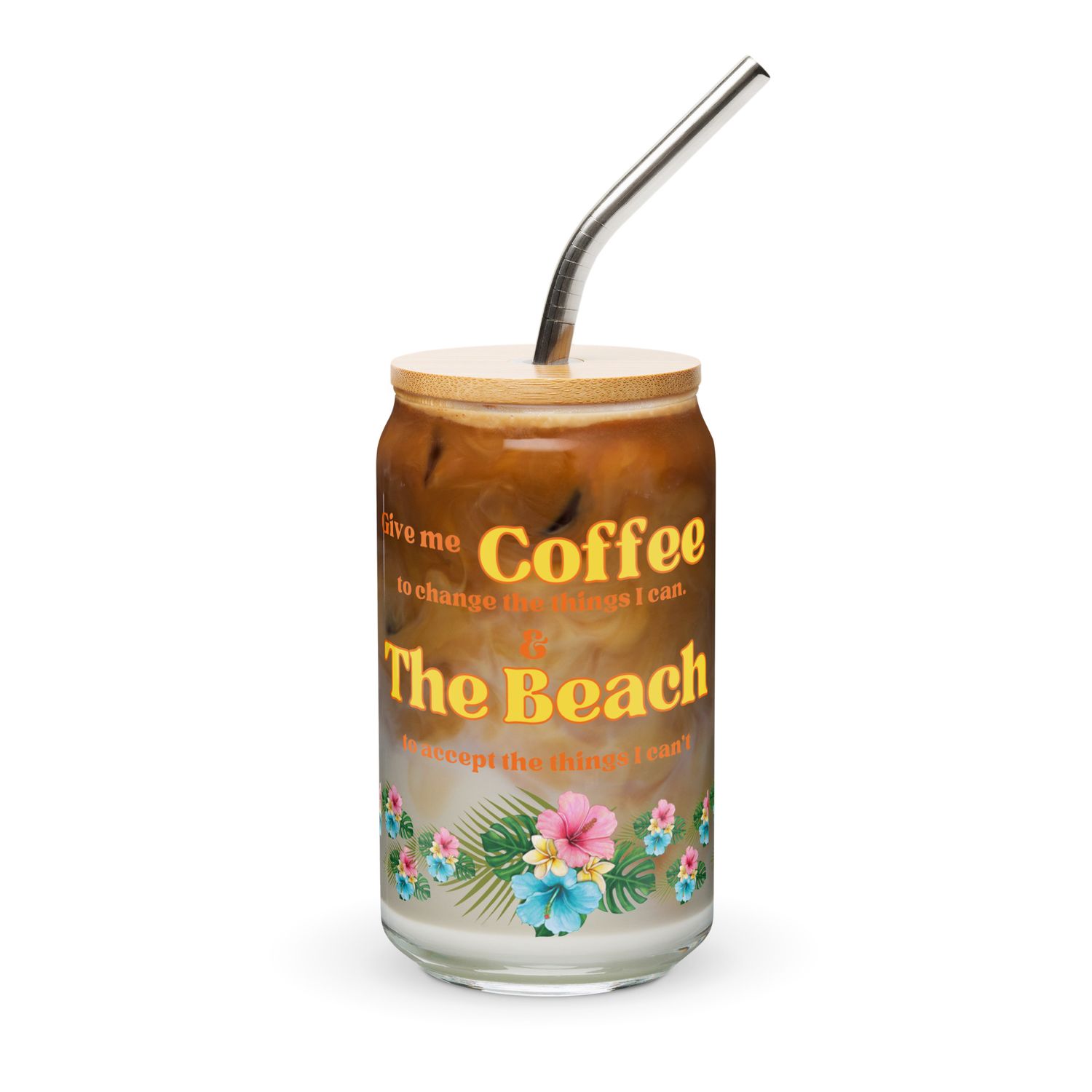 Can-shaped glass Coffee/Beach