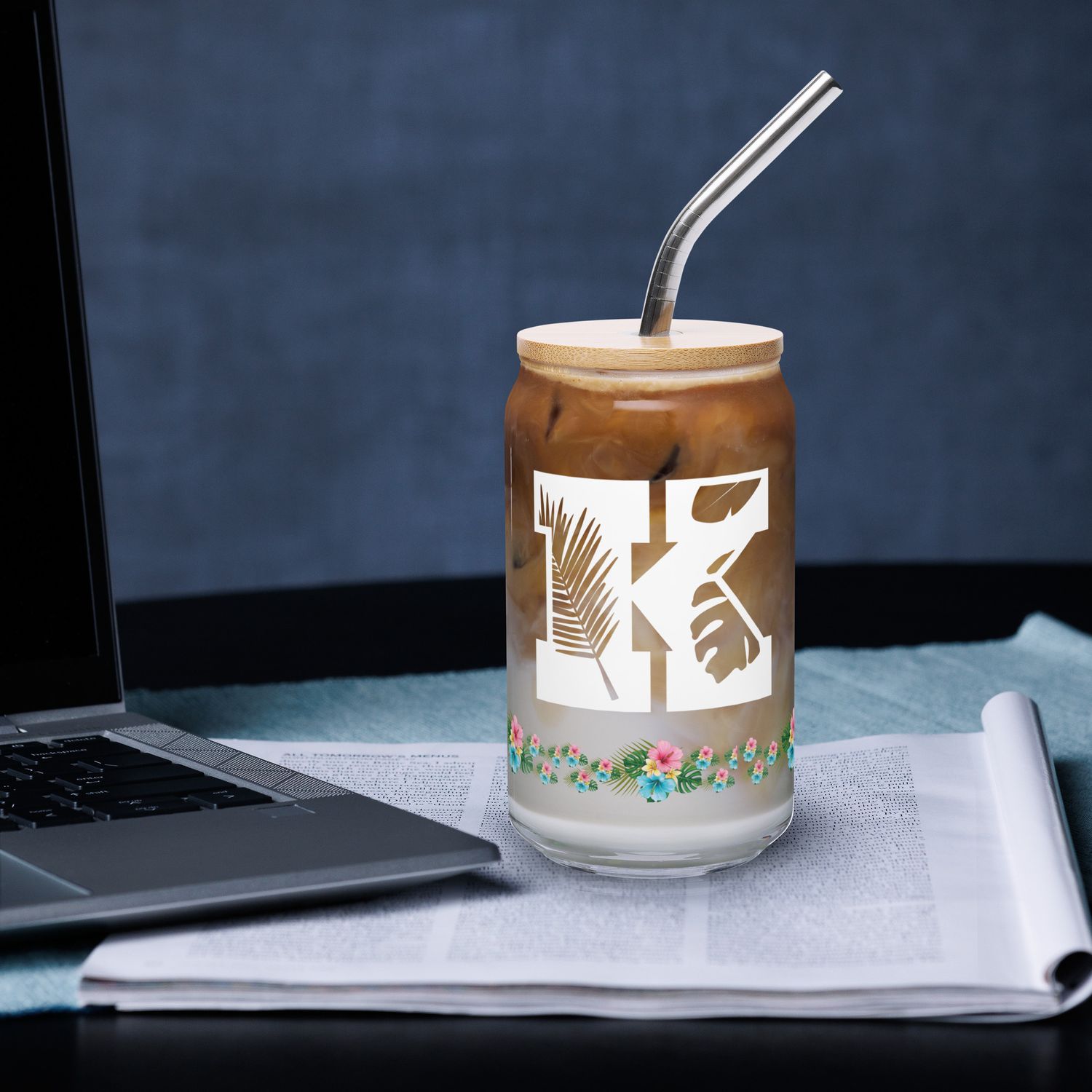 Can-shaped glass K