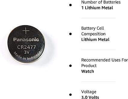 Panasonic CR2477 3v Litium Coin Cell Battery