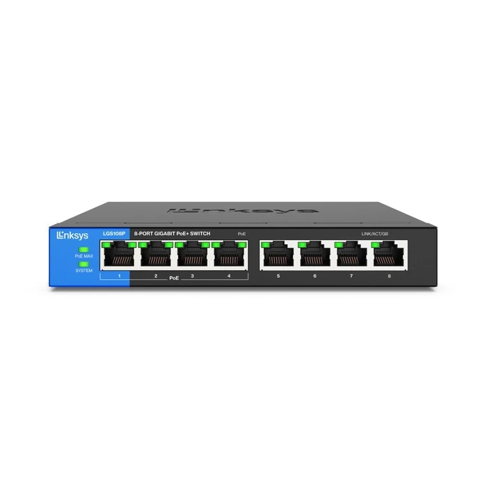 Linksys LGS108P 8-Port Business Desktop Gigabit PoE+ Switch