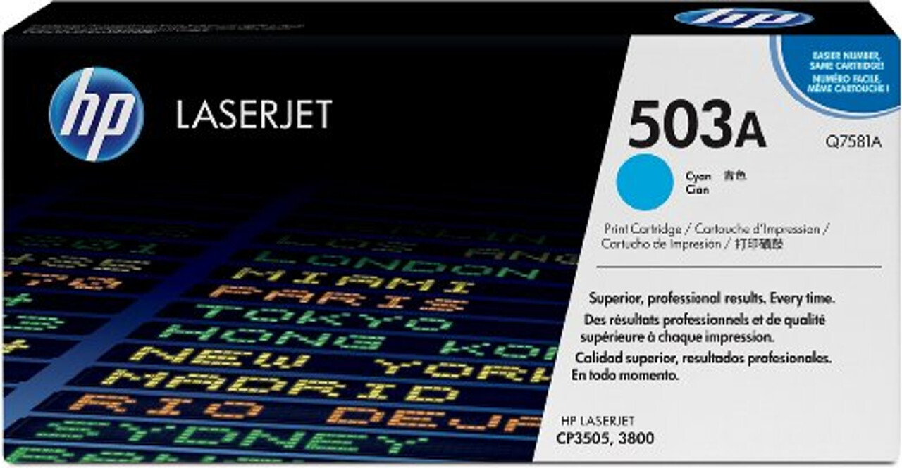 HP Q7581A (503A) Cyan Genuine Ink Toner