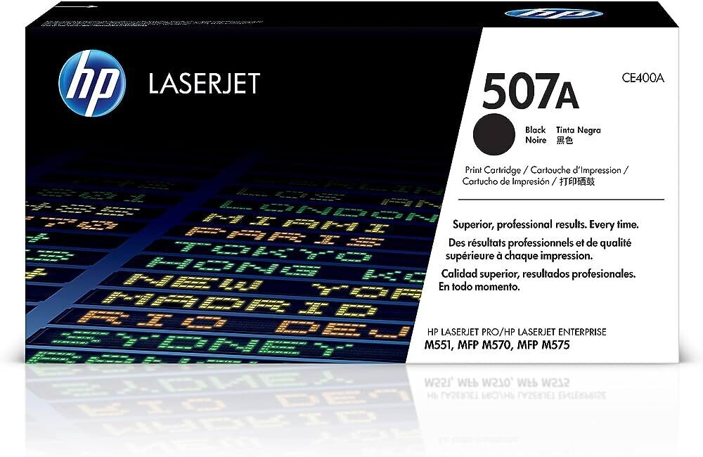 HP CE400A (507A) Black Genuine Ink Toner