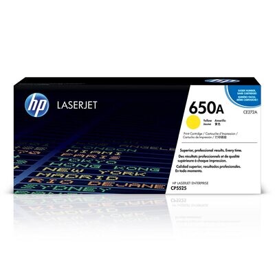 HP CE272A (650A) Yellow Genuine Ink Toner
